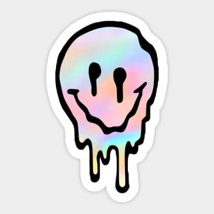 Pastel Drippy Smiley Face Sticker